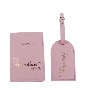 PU Leather Travel Luggage Tag Identifier Suitcase Labels for Luggage Privacy Protection Accessories Ships Pink