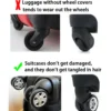 Luggage Wheel Covers Silicone Suitcase Protector