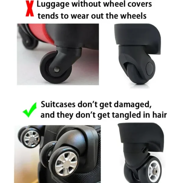 Luggage Wheel Covers Silicone Suitcase Protector