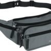 Waist Bag Hip Pack For Travel Hiking Running Outdoor Sports Large Black