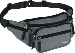 Waist Bag Hip Pack For Travel Hiking Running Outdoor Sports Large Black