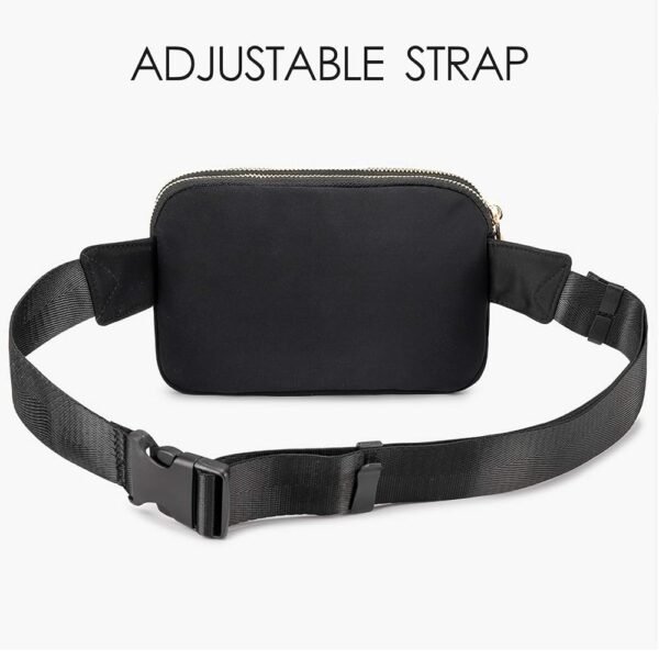 Waist Bag Hip Pack For Travel Hiking Running Outdoor Sports Large Black