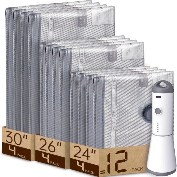 Vacuum Bags for Travel with Rechargeable air Pump