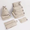 Travel Luggage Packing Organizer Bags Beige
