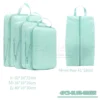 MY Stock 4 Set Compression Packing Cubes Travel Organizer Bags Lightweight Luggage Storage