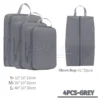 MY Stock 4 Set Compression Packing Cubes Travel Organizer Bags Lightweight Luggage Storage
