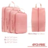 MY Stock 4 Set Compression Packing Cubes Travel Organizer Bags Lightweight Luggage Storage